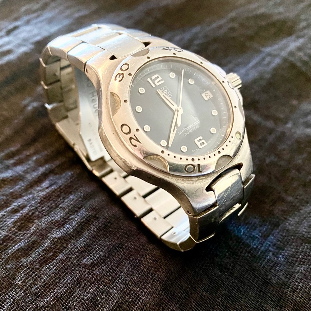 Special Edition Blue TAG HEUER “KIRIUM” Sunburst Dial Professional Sports Watch!